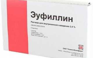 Эуфиллин капельница. Для чего назначают, инструкция