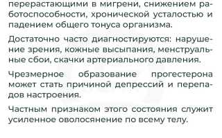 Избыток прогестерона у женщин. Симптомы, последствия, причины