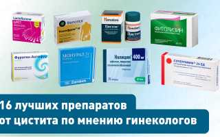 Лучшие препараты от цистита у женщин быстрого действия, за 1 день. Список