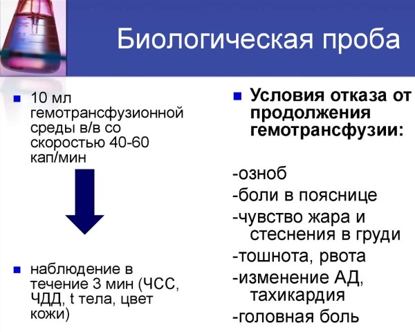 Биологическая проба при переливании крови, ее компонентов. Что это, как проводится
