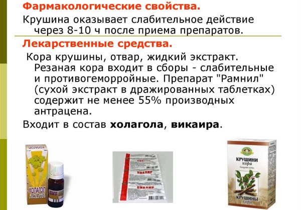 Кора крушины: лечебные свойства, польза для похудения, от запора, для здоровья женщин. Рецепты, как готовить отвар и принимать, противопоказания